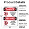 Signmission Do Not Enter Hazardous Area Bilingual Danger Sign, Plastic, 10in W x 14in L, 2PK OS-2PACK-DS-P-1014-VS-1133 - alternate 5
